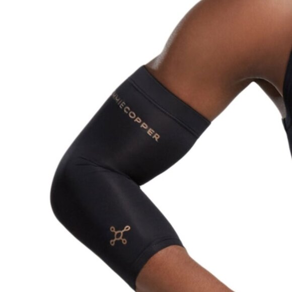 2 Pairs of Tommie Copper Unisex Elbow Sleeves Cobalt/ Black Size 2XL New - Picture 1 of 6
